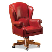 ROYAL armchair in luxury leather, elegant and presidential for office