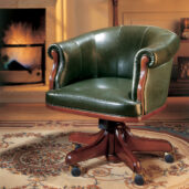 Elegant leather presidential armchair, perfect for executive offices.